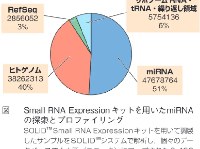 図  Small RNA Expression キットを用いたmiRNA の探索とプロファイリング