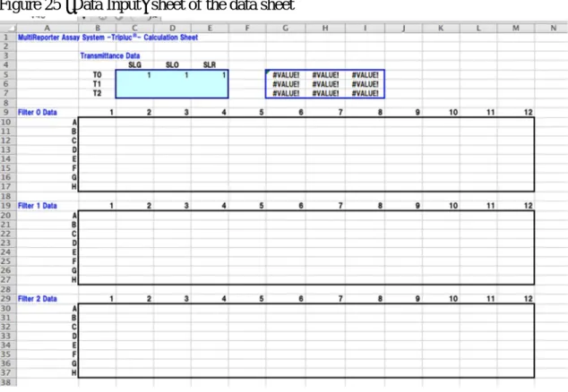 Figure 25 “Data Input” sheet of the data sheet 