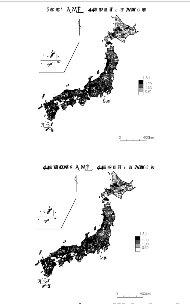 図 2 平成 26 年医療施設静態調査に基づく歯科衛生士の地域偏在（市町村）