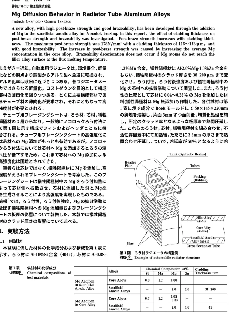 Fig. 1 Example of automobile radiator structure