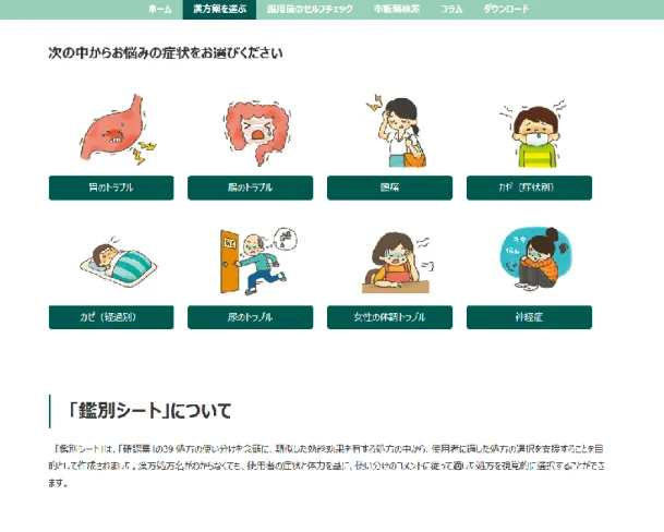 図 2  「漢方薬を選ぶ」  < https://www.kampo-self.jp/diagnosis/> 