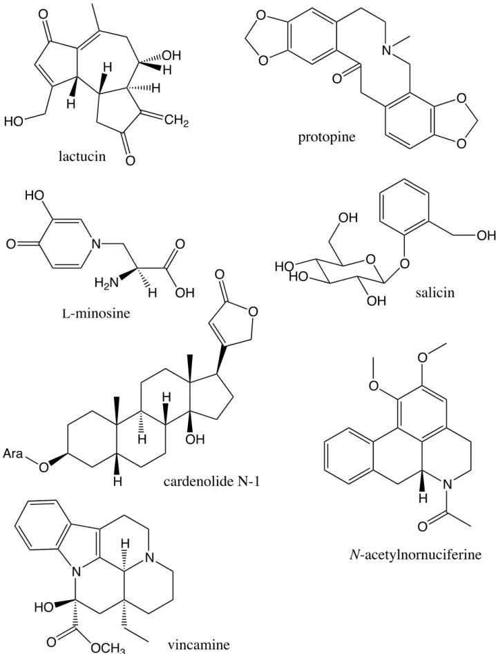 Fig. 1    移行検討品目の主な含有成分の構造 
