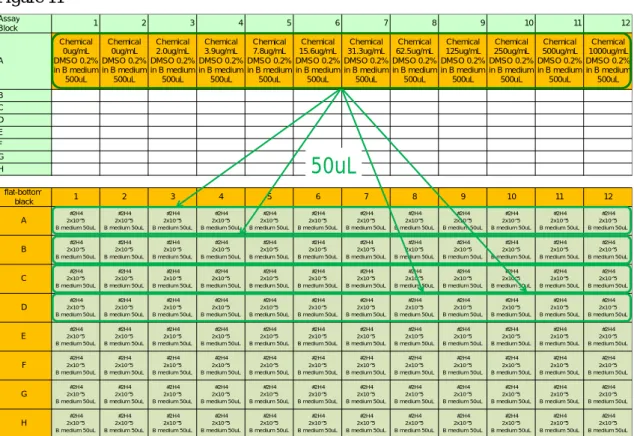 Figure 12 Final constituents of each well of the plate