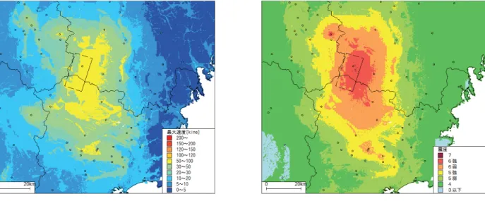 図 3.3.1-24  2009 年駿河湾の地震の地震動分布