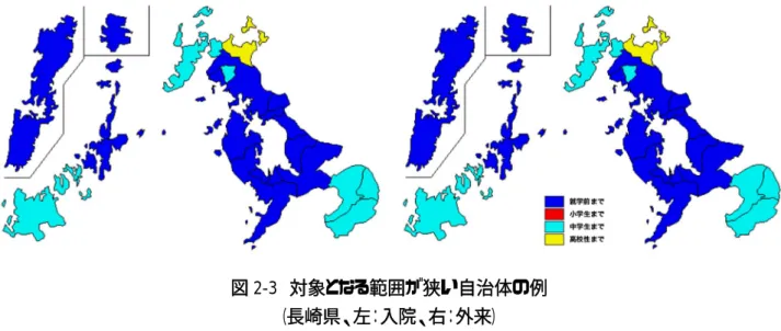 図 2-3   対象となる範囲が狭い自治体の例