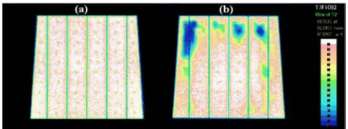 図 5: TGC 接着後の歪み。ほとんどの測定点で 100 µm 以下になっている。 影響する。たとえばトリプレットの場合、6 枚の FR4 板 により構成される。各工程における組み合わせはデータ ベースを用いて決定されるが 1 枚でも不良があると製品 として使用できなくなる。各工程で試験した後、TGC を 閉じる工程までの不良品は一旦分解して再利用している （それ以降では再生不可能）。 以下に生産中に行った主な試験項目を挙げる： 1