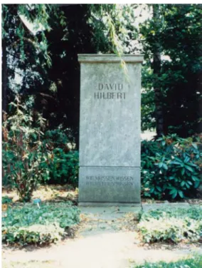 Fig. 138 In the bottom of the gravestone. We can read David Hilbert’s famous words.