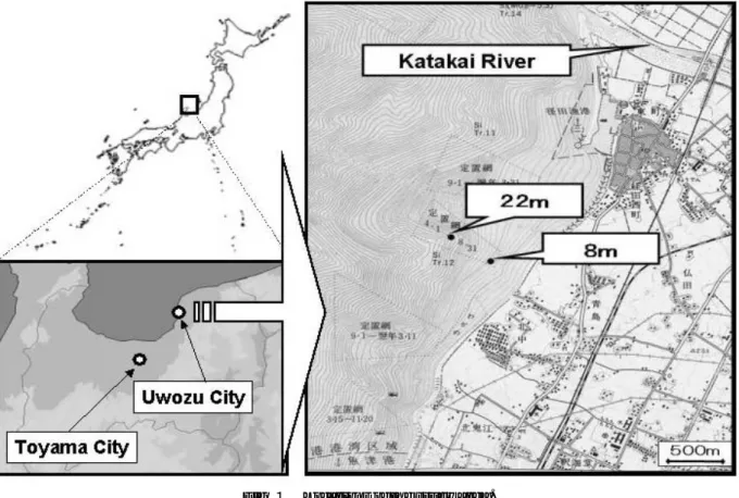 Fig． １ Locations of the study area.