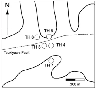 Table 2      Thickness of each stratigraphical units observed in the studied bore holes