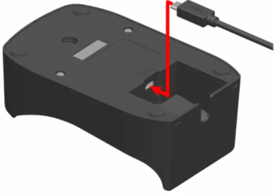 図 8-2  クレードルとUSBケーブルの接続 