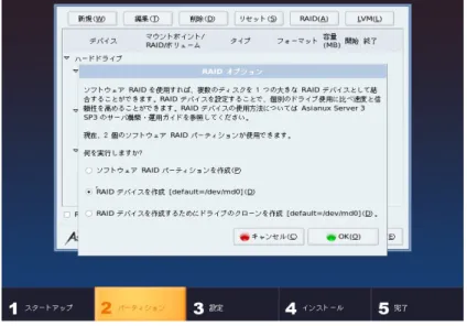 図 4-10　ソフトウェア RAID パーティション作成後