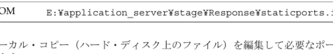 表 表 3-5 CD-ROM または または または または DVD-ROM の の の の staticports.ini ファイルの場所 ファイルの場所 ファイルの場所 ファイルの場所 メディア メディア