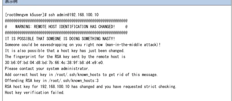 図 7-2：ライセンス登録後の SSH ログイン時の留意事項 