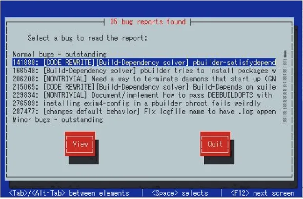 図 2 reportbug の画面