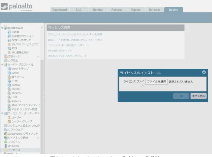 図 5-3-2：Palo Alto Networks のライセンス登録② 
