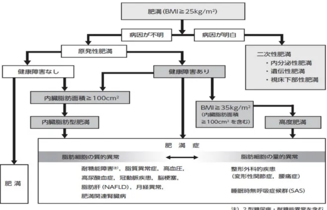 Fig. 3  人の肥満症診断フローチャート（肥満症診断基準 2011 より引用）