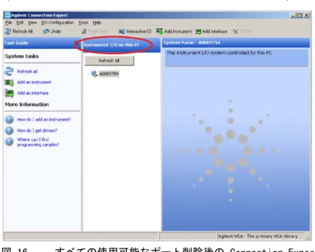 図 16 すべての使用可能なポート削除後の Connection Expert