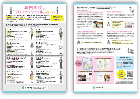 図 3-5 「未来につながる専門学校」リーフレット