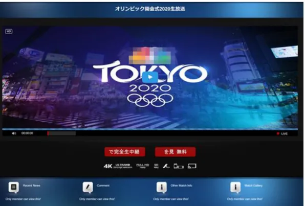 図 15：誘導先の不審な動画中継サイトの例（2021 年 7 月確認） 
