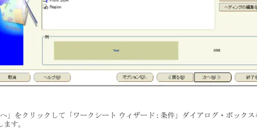図 図 図 図 3-10「ワークブック「ワークブック「ワークブック 「ワークブック ウィザードウィザードウィザードウィザード : 書式設定」ダイアログ・ボックス書式設定」ダイアログ・ボックス書式設定」ダイアログ・ボックス書式設定」ダイアログ・ボックス 15