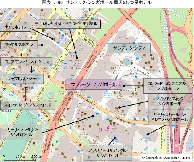 図表  3-68  サンテック・シンガポール周辺の5つ星ホテル 