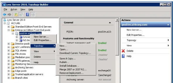 図 7 ： Microsoft Lync トポロジービルダー