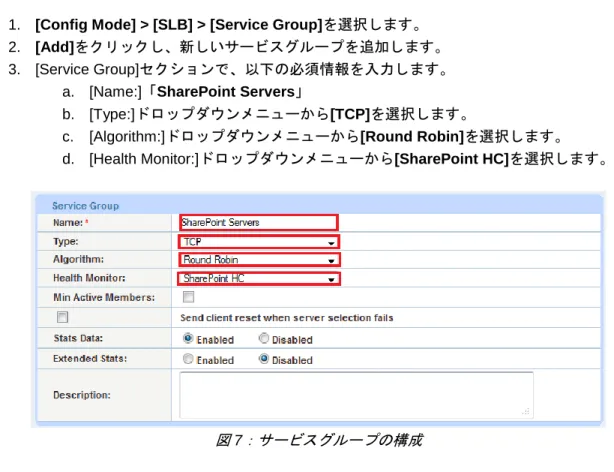 図 7 ：サービスグループの構成
