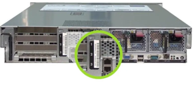 図 1-3 MP MAC Address が記載されたシールの位置 (rx2660)