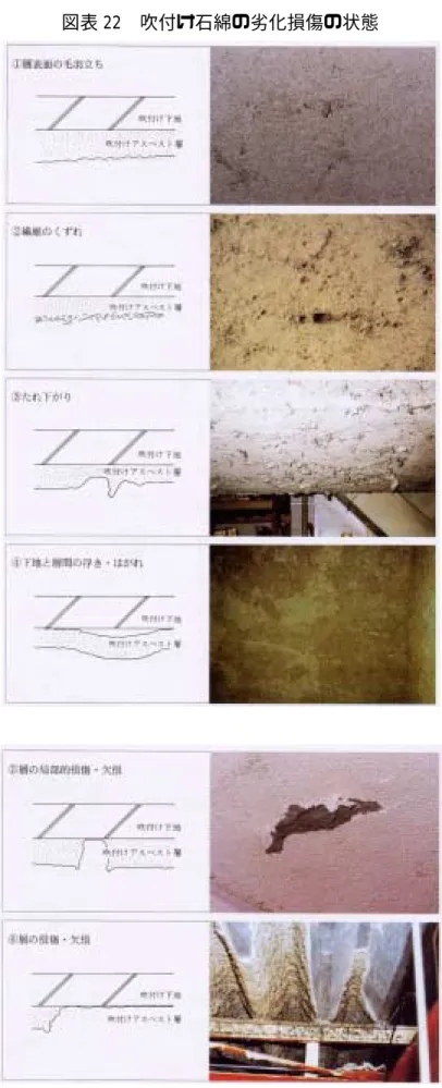 図表 22  吹付け石綿の劣化損傷の状態