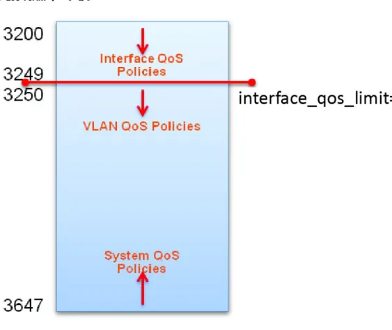 図 1：QoS TCAM リージョン