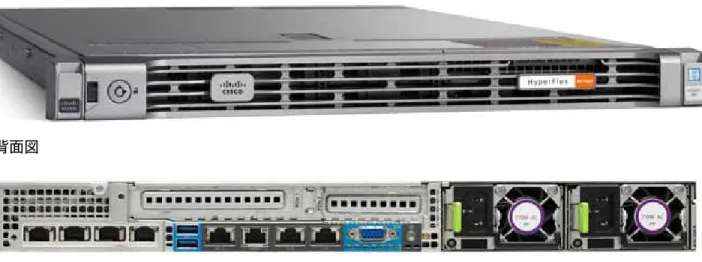 図 1 は Cisco HyperFlex HXAF220c M4 ノードです。 