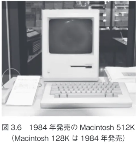 図 3.6 1984 年発売の Macintosh 512K