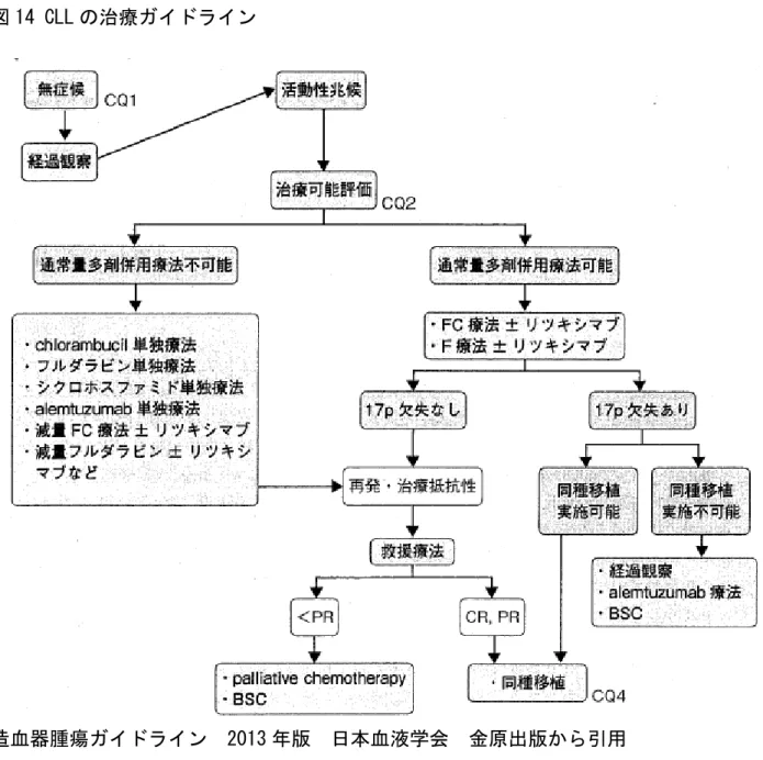 図 14 CLL の治療ガイドライン 