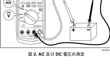 図 2. AC 及び DC 電圧の測定 