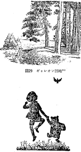 図 2 9 ギャレオン凹地 21 ) } 図3 0 ロビンとプ ー 21 ) み を一 目みた い とい うア メ リカの少年 ･少女の熱 望 に応 えたのです｡ この さい, ミル ソが出 した条 件 はぬい ぐるみの プ‑がい くら汚れて も決 して洗 わ ない とい うもので した｡ プーは今で もア メ リカ のダ ッ トソ社 の陳列棚 の中にい るんだそ うです｡ プ‑のぬい く ‑るみ に会 いた くないか とい うインタ ビューに こた えて,今や大人になった ロビンは, こ うい ったそ う