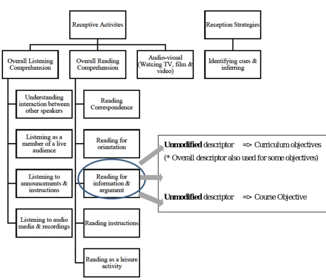 Figure 1 provides a diagrammatic representation of the illustrative scales for receptive activities, and identifies  which scales were utilized and for what purpose
