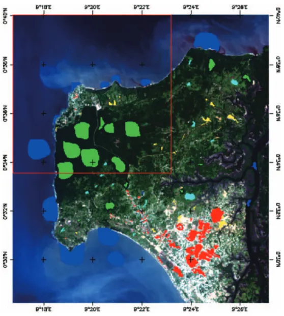 Figure 3. Training sample ROIs for 2014 in the study area