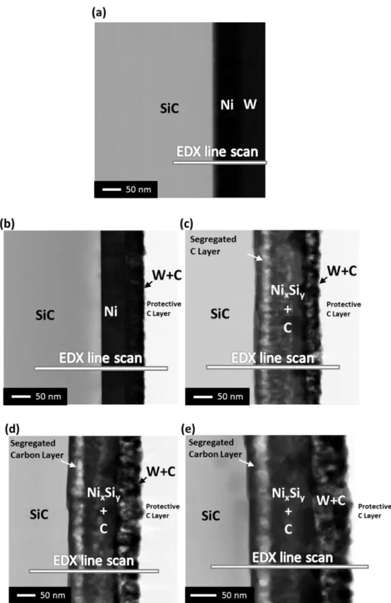Figure 3- 17：Figure 3-16 の各試料の STEM 断面像 