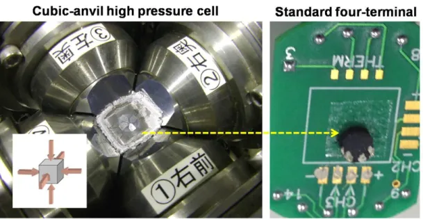 Figure  1.7.  Preparation  of  standard  four­terminal  by  sample  pellet  after  high  pressure  experiment