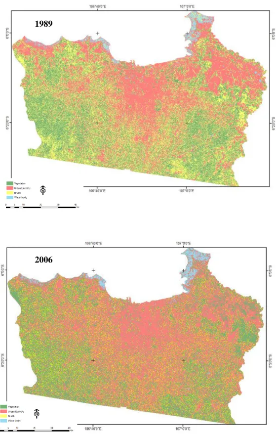 Figure 2. 8 Land cover classification in 1989 and 2006 1989 