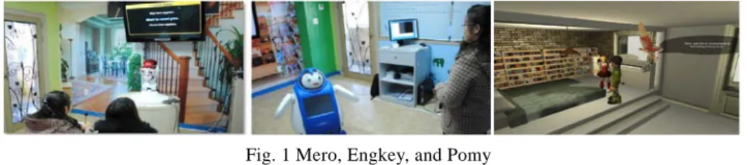 Fig. 1 Mero, Engkey, and Pomy     