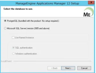 図 13  Applications Manager インストール画面(Windows 画面) 