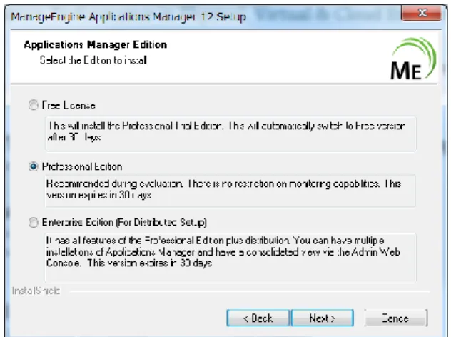 図  5    Applications Manager インストール画面(Windows 画面) 