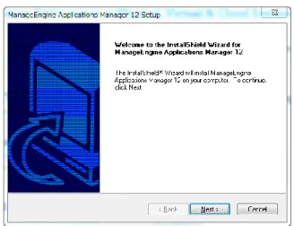 図  2  Applications Manager インストール画面(Windows 画面)  (3)  ライセンス条項に承諾後、[Yes]（はい）をクリックします。 