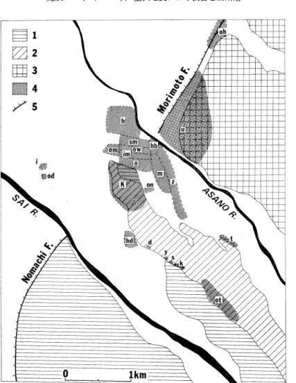 Fig.  4.  Map  showing  the  area  of  severly  damaged  (intensity  of  VI-VII  of  EMA  scale).