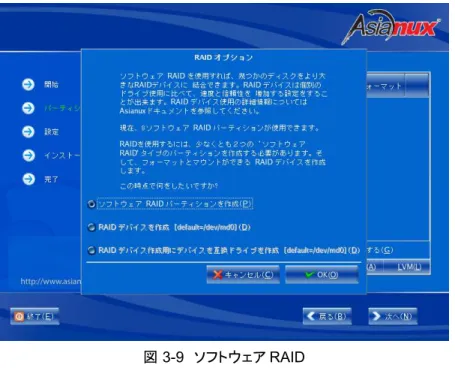 図 3-9　ソフトウェア RAID