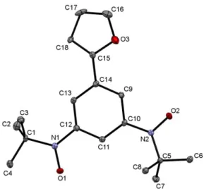 図 1.3.2.1-1a  2-FuryPhBN の ORTEP 図 