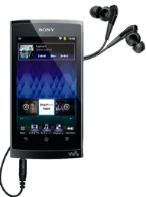 図 4.1: Android ウォークマン:NW-Z1000 シリーズ 4.4 実験内容 4.4.1 起動から終了まで 追加予備実験システムの起動から終了までの流れをいかに示す。 1