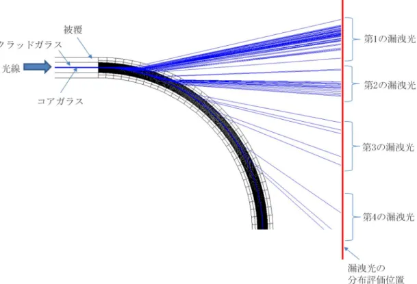 図 2-8：漏洩光の拡大図 