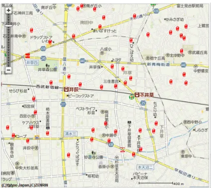 Figure 2.3: The distribution of mobile phone base station in Tokyo.